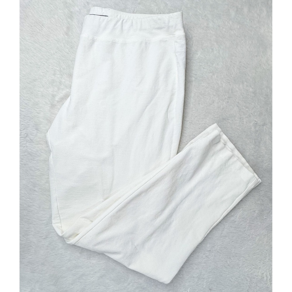 Eileen Fisher Womens White Stretch Pull On Slim Ankle Pants M Medium EUC